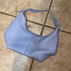 Leather Shoulder Bag in Light Lavender